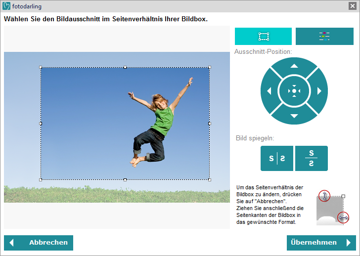 Bildausschnit festlegen