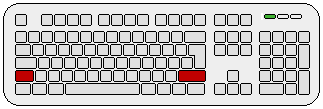 Umsch-Taste auf Tastatur