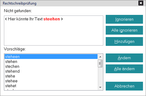 Rechtschreibprüfung - Korrektur