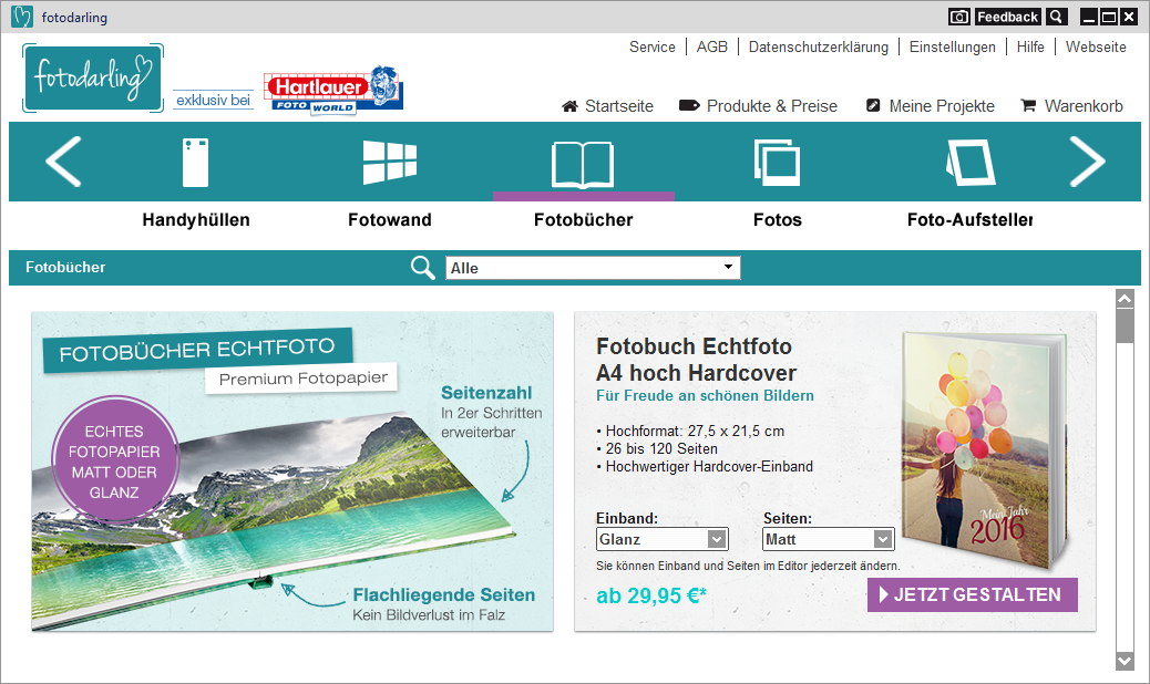 Hauptfenster (Beispielansicht)